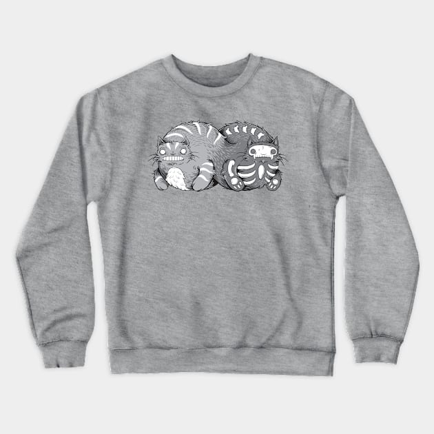 Quantum Cat Curiosity Crewneck Sweatshirt by dv8sheepn